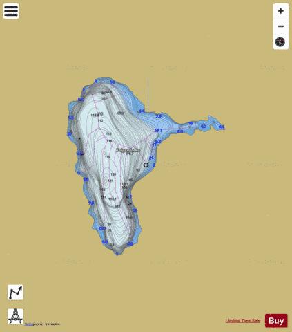 Teigen Lake depth contour Map - i-Boating App