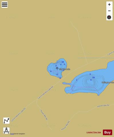 Tiny Tim Lake depth contour Map - i-Boating App