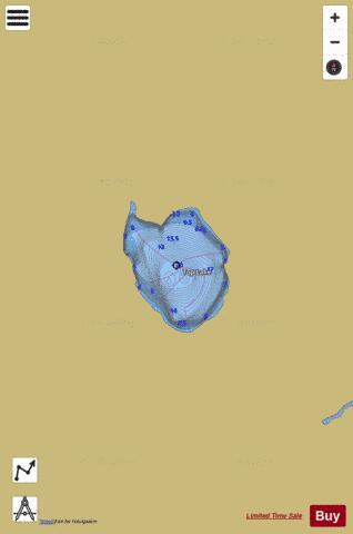 Top Lake depth contour Map - i-Boating App
