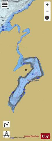 Triangle Lake depth contour Map - i-Boating App