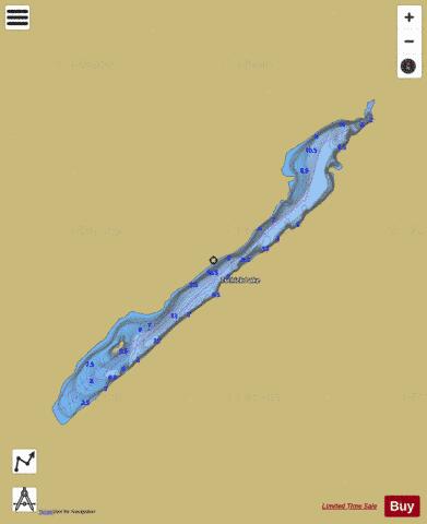 Tschick Lake depth contour Map - i-Boating App
