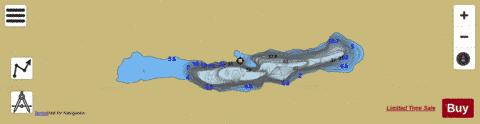 Lower Tuchodi Lake depth contour Map - i-Boating App