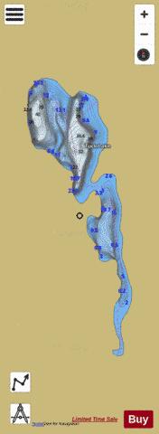 Tuck Lake depth contour Map - i-Boating App
