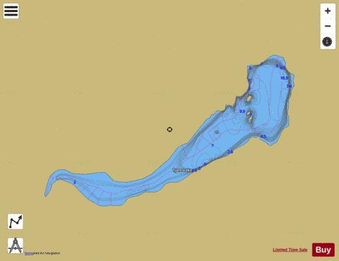 Tyee Lake depth contour Map - i-Boating App