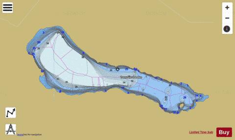 Tzenzaicut Lake depth contour Map - i-Boating App