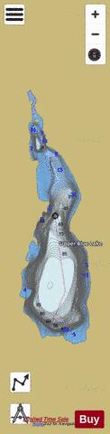 Upper Blue Lake depth contour Map - i-Boating App