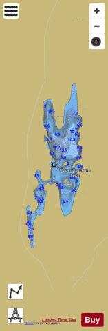 Upper Ketcham Lake depth contour Map - i-Boating App