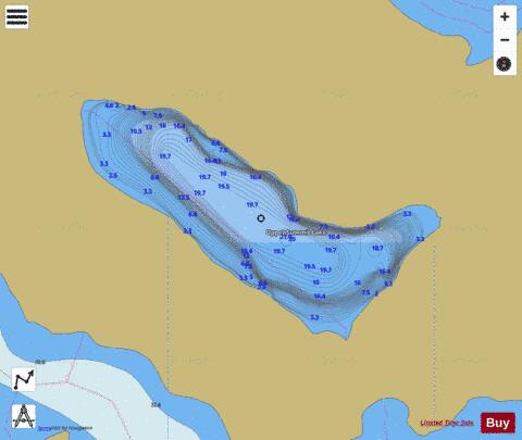 Upper Summit Lake depth contour Map - i-Boating App