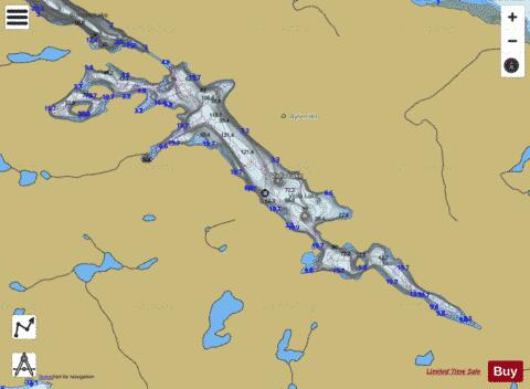 Viola Lake depth contour Map - i-Boating App