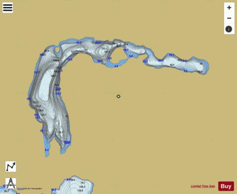 Wahla Lake depth contour Map - i-Boating App