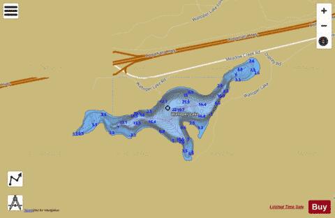 Walloper Lake depth contour Map - i-Boating App