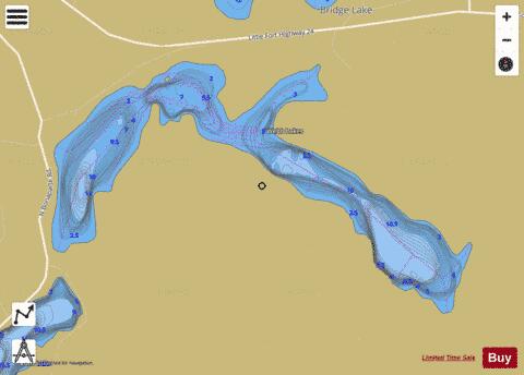 Webb Lakes depth contour Map - i-Boating App