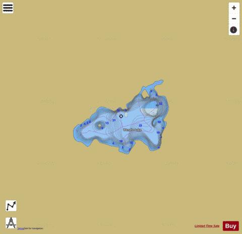 Wendle Lake depth contour Map - i-Boating App