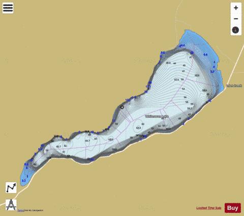 Whiteswan Lake depth contour Map - i-Boating App