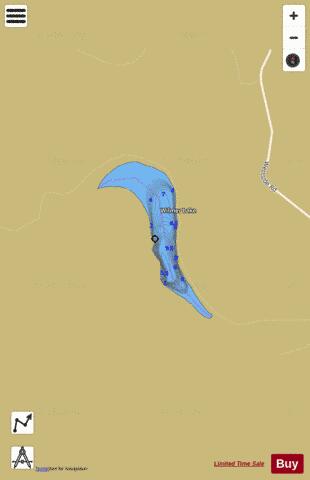 Wilmer Lake depth contour Map - i-Boating App