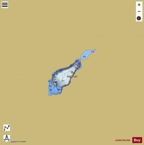 Wright Lake depth contour Map - i-Boating App