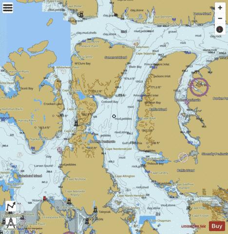 Prince Regent Inlet Marine Chart - Nautical Charts App