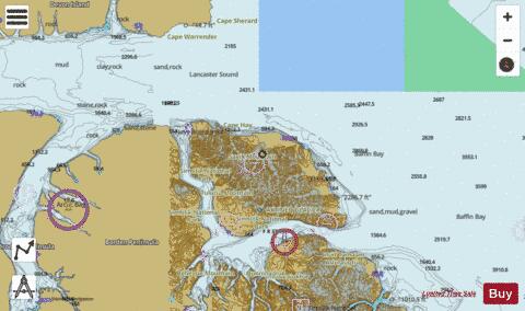 Bylot Island and Adjacent Channels Marine Chart - Nautical Charts App