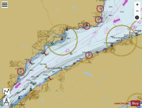 Pointe des Monts aux\to Escoumins Marine Chart - Nautical Charts App