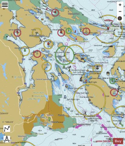 Juan de Fuca Strait to\a Strait of Georgia (Western Portion, Part 1 of 2) Marine Chart - Nautical Charts App