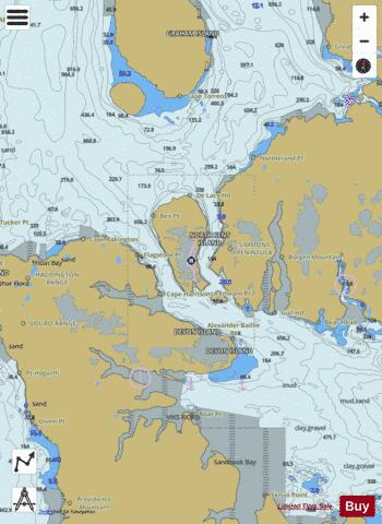 Hell Gate and Cardigan Strait Marine Chart - Nautical Charts App