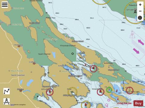 North Pender Island to\a Thetis Island Marine Chart - Nautical Charts App