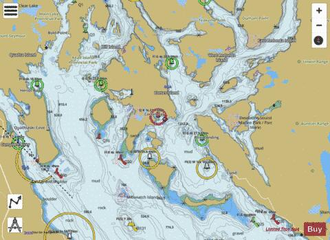 Desolation Sound and\et Sutil Channel Marine Chart - Nautical Charts App