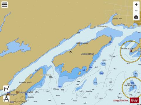 Lower Gap to\a Adolphus Reach Marine Chart - Nautical Charts App
