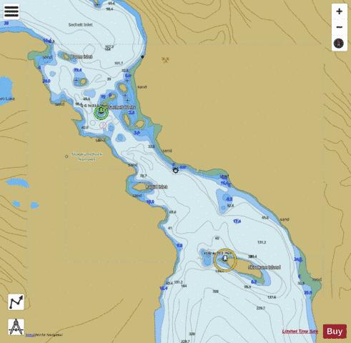 Sechelt Rapids Marine Chart - Nautical Charts App