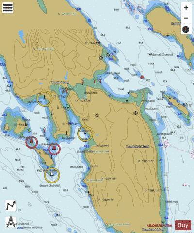 Telegraph Harbour and\et Preedy Harbour Marine Chart - Nautical Charts App