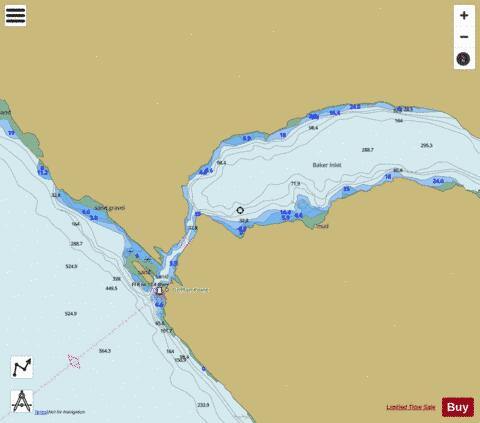 BAKER INLET Marine Chart - Nautical Charts App