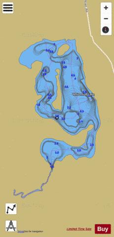 Whitemud Lake depth contour Map - i-Boating App