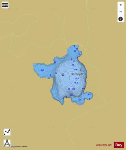 Mossberry Lake depth contour Map - i-Boating App