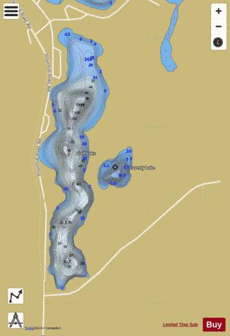 Caverly Lake depth contour Map - i-Boating App