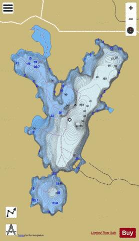 Country Pond depth contour Map - i-Boating App