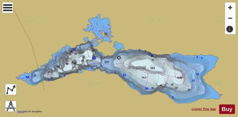 Rodney Pond depth contour Map - i-Boating App