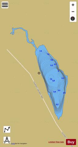 Brennans Lake depth contour Map - i-Boating App
