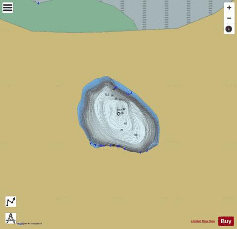 Shellabear Lake depth contour Map - i-Boating App