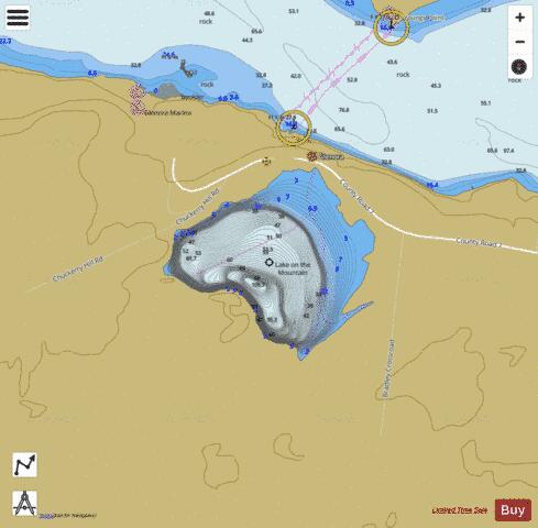 Lake on the Mountain depth contour Map - i-Boating App