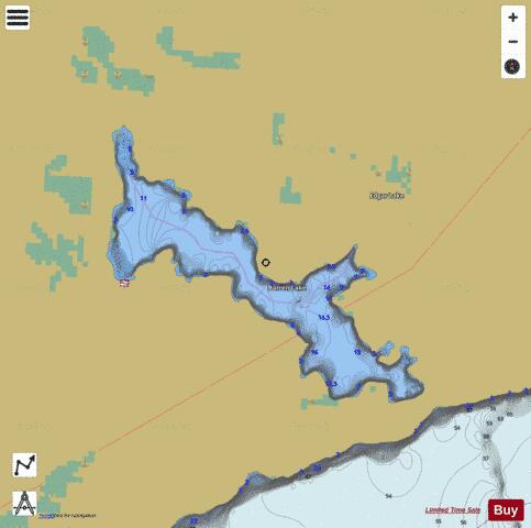 Barren Lake depth contour Map - i-Boating App