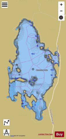 Brereton Lake depth contour Map - i-Boating App