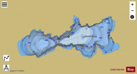 Chocolate Lake depth contour Map - i-Boating App
