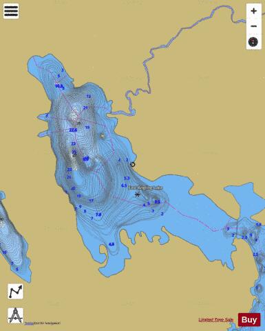 East Angling Lake depth contour Map - i-Boating App