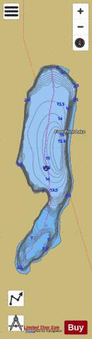 Footprint Lake depth contour Map - i-Boating App