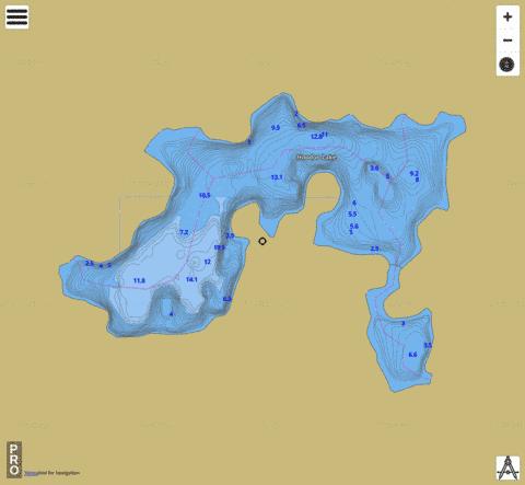 Hoodoo Lake depth contour Map - i-Boating App