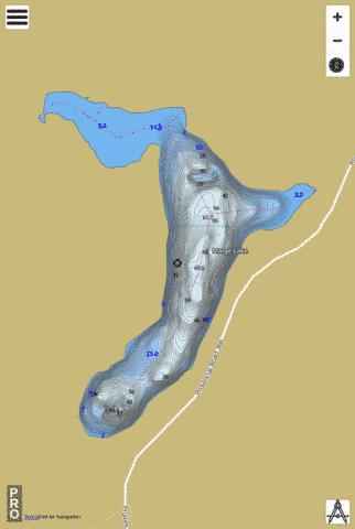 Marge Lake depth contour Map - i-Boating App