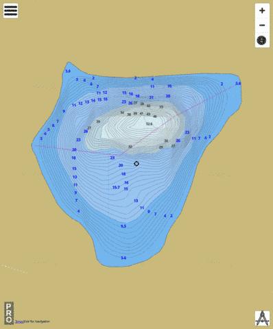 Nick Lake depth contour Map - i-Boating App