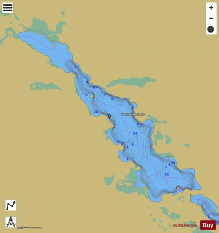 Southcross Lake depth contour Map - i-Boating App