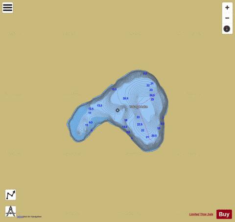 Tokaryk Lake depth contour Map - i-Boating App
