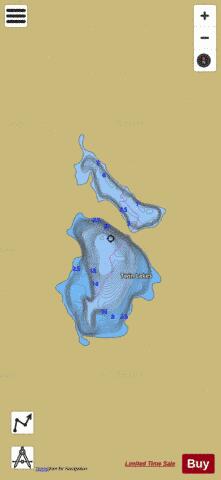 Twin Lake depth contour Map - i-Boating App